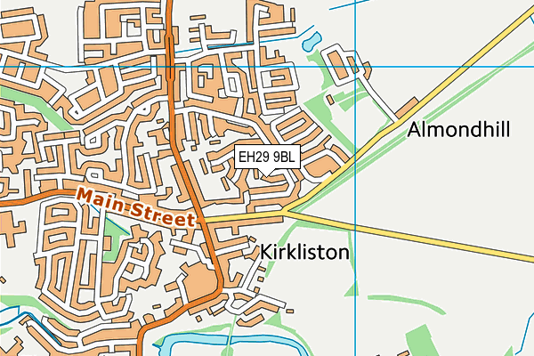 EH29 9BL map - OS VectorMap District (Ordnance Survey)