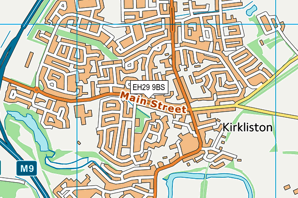 EH29 9BS map - OS VectorMap District (Ordnance Survey)