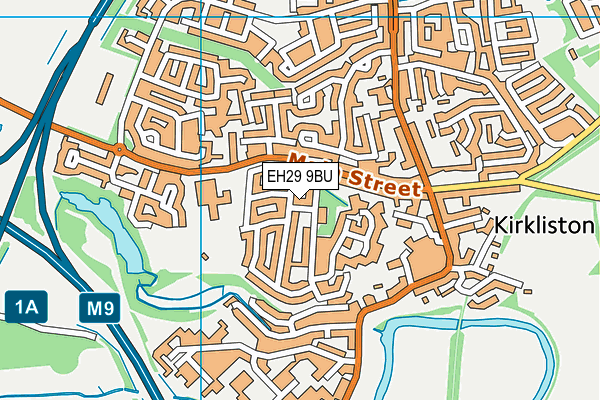 EH29 9BU map - OS VectorMap District (Ordnance Survey)