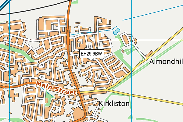 EH29 9BW map - OS VectorMap District (Ordnance Survey)