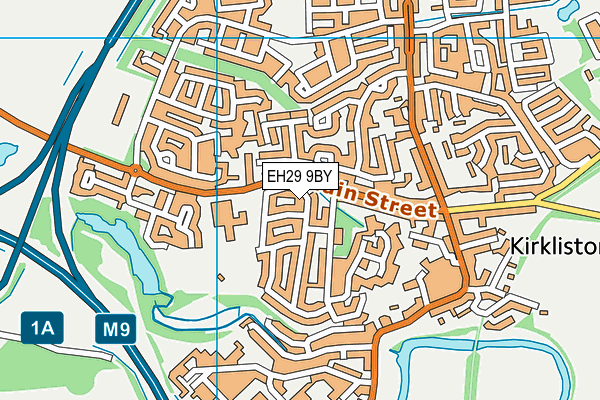 EH29 9BY map - OS VectorMap District (Ordnance Survey)