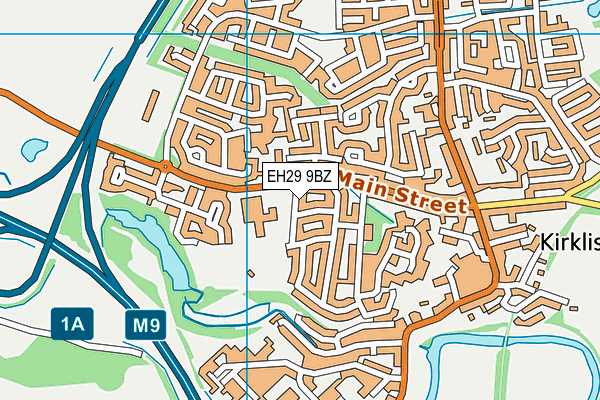 EH29 9BZ map - OS VectorMap District (Ordnance Survey)