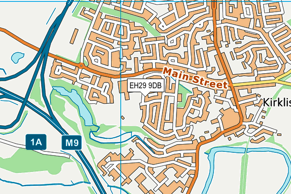 EH29 9DB map - OS VectorMap District (Ordnance Survey)