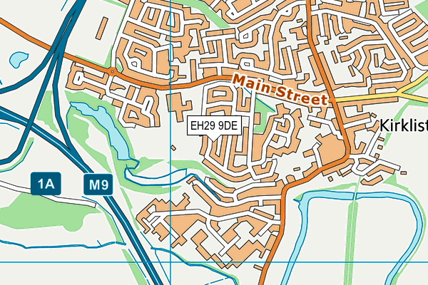 EH29 9DE map - OS VectorMap District (Ordnance Survey)