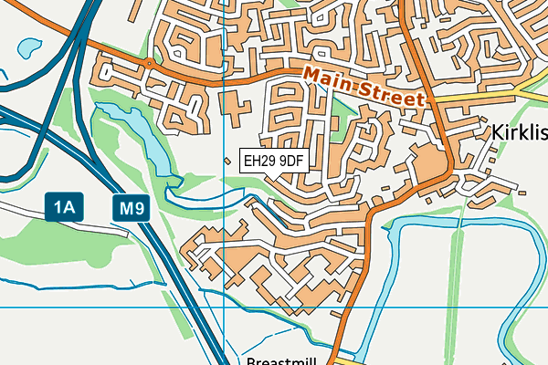EH29 9DF map - OS VectorMap District (Ordnance Survey)