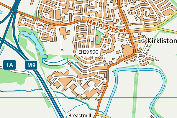 EH29 9DG map - OS VectorMap District (Ordnance Survey)