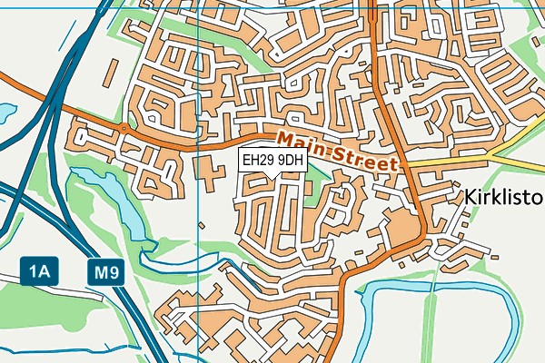 EH29 9DH map - OS VectorMap District (Ordnance Survey)