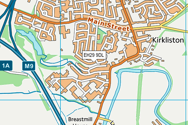 EH29 9DL map - OS VectorMap District (Ordnance Survey)