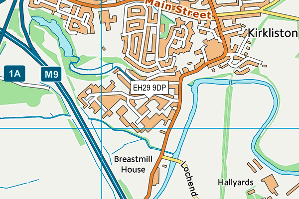 EH29 9DP map - OS VectorMap District (Ordnance Survey)