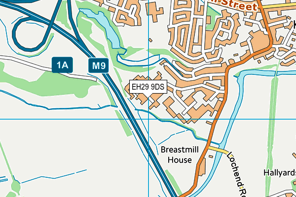 EH29 9DS map - OS VectorMap District (Ordnance Survey)