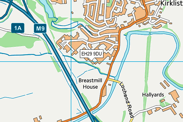 EH29 9DU map - OS VectorMap District (Ordnance Survey)