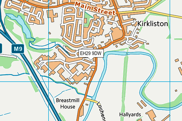 EH29 9DW map - OS VectorMap District (Ordnance Survey)