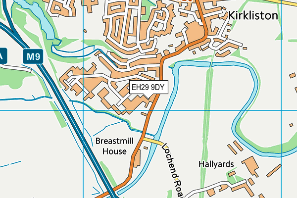 EH29 9DY map - OS VectorMap District (Ordnance Survey)