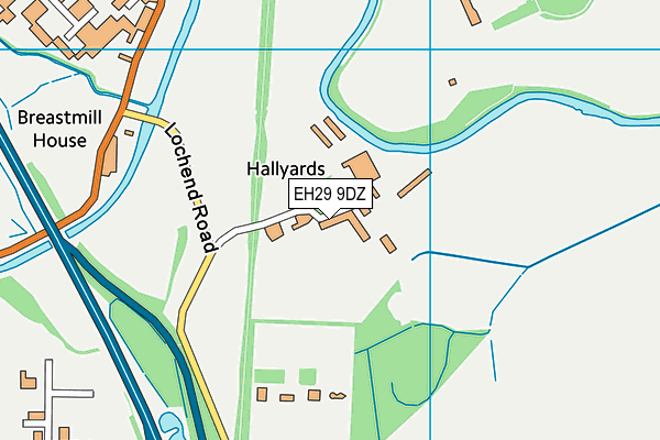 EH29 9DZ map - OS VectorMap District (Ordnance Survey)