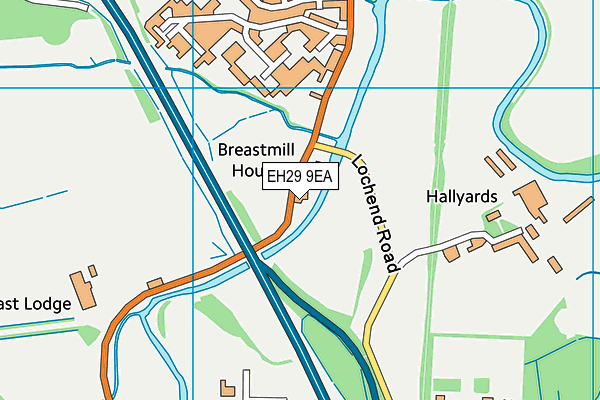 EH29 9EA map - OS VectorMap District (Ordnance Survey)