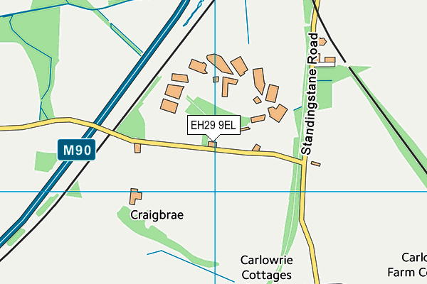 EH29 9EL map - OS VectorMap District (Ordnance Survey)