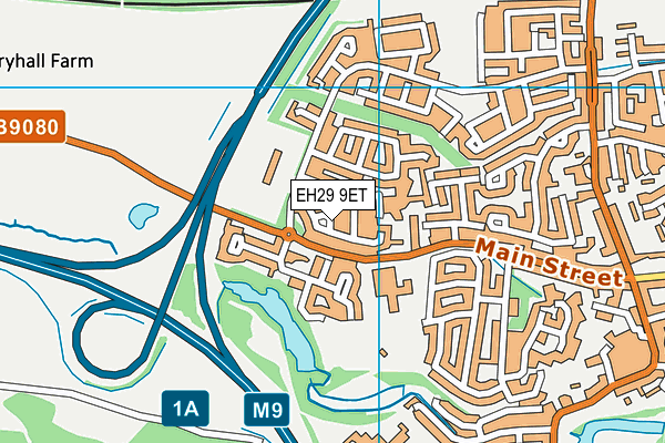 EH29 9ET map - OS VectorMap District (Ordnance Survey)