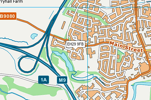 EH29 9FB map - OS VectorMap District (Ordnance Survey)