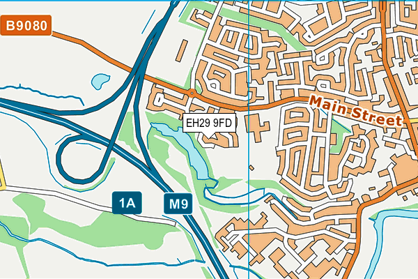 EH29 9FD map - OS VectorMap District (Ordnance Survey)