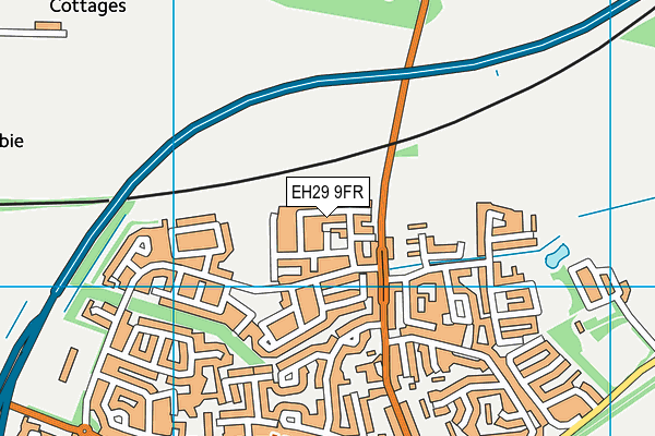 EH29 9FR map - OS VectorMap District (Ordnance Survey)