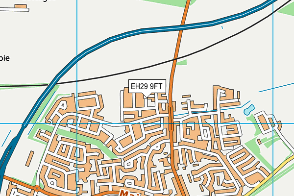 EH29 9FT map - OS VectorMap District (Ordnance Survey)