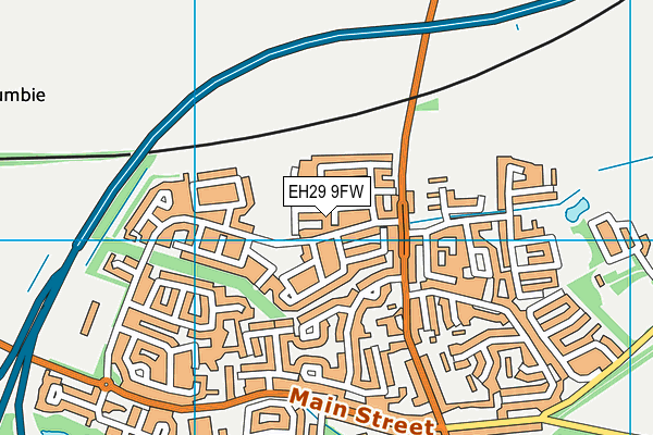 EH29 9FW map - OS VectorMap District (Ordnance Survey)