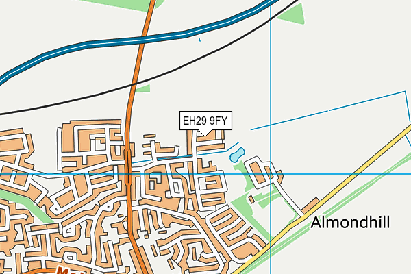 EH29 9FY map - OS VectorMap District (Ordnance Survey)