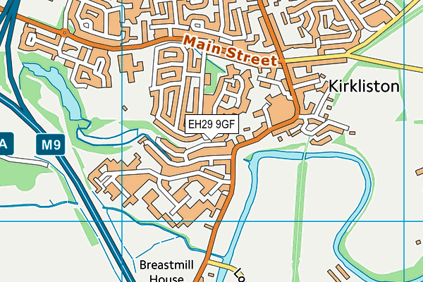 EH29 9GF map - OS VectorMap District (Ordnance Survey)