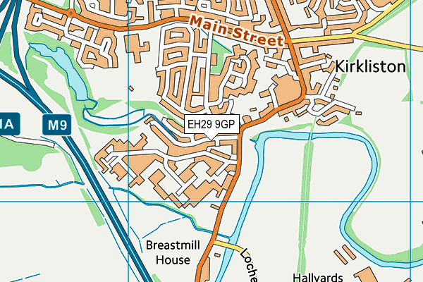 EH29 9GP map - OS VectorMap District (Ordnance Survey)