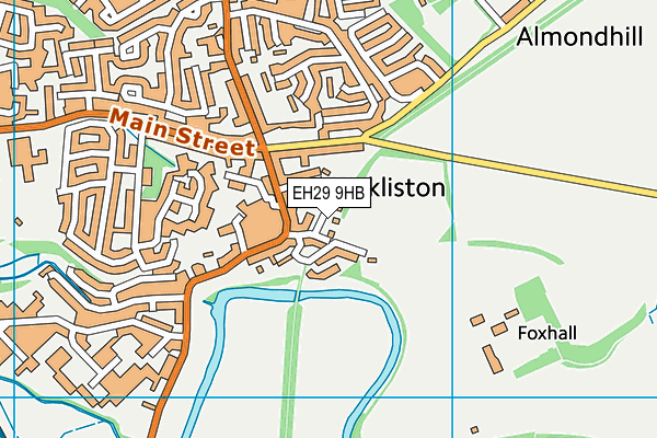 EH29 9HB map - OS VectorMap District (Ordnance Survey)