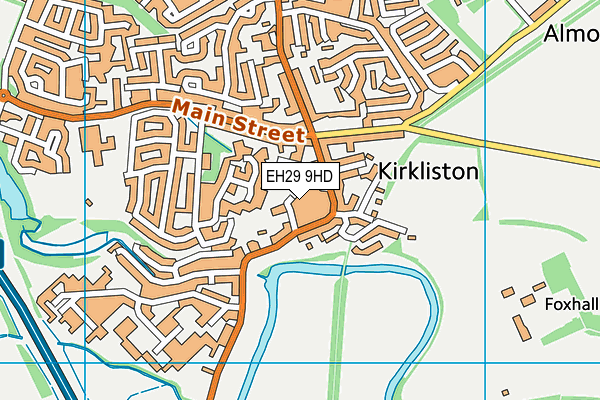 EH29 9HD map - OS VectorMap District (Ordnance Survey)