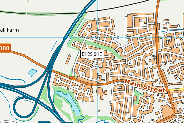 EH29 9HE map - OS VectorMap District (Ordnance Survey)