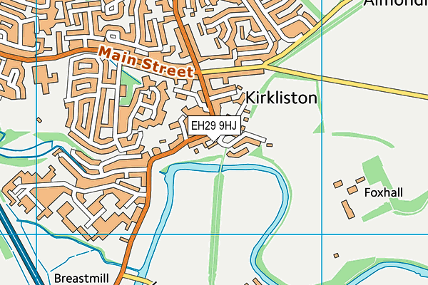 EH29 9HJ map - OS VectorMap District (Ordnance Survey)