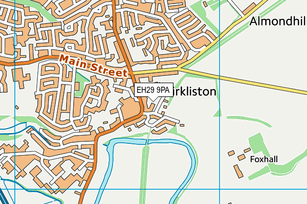 EH29 9PA map - OS VectorMap District (Ordnance Survey)