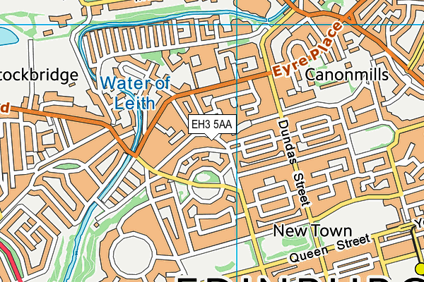 EH3 5AA map - OS VectorMap District (Ordnance Survey)