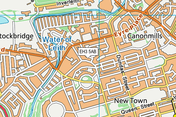 EH3 5AB map - OS VectorMap District (Ordnance Survey)