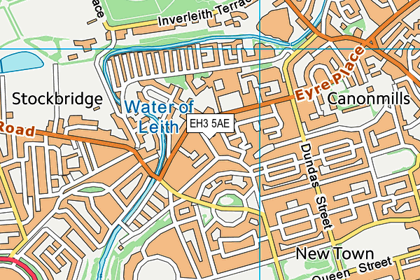 EH3 5AE map - OS VectorMap District (Ordnance Survey)