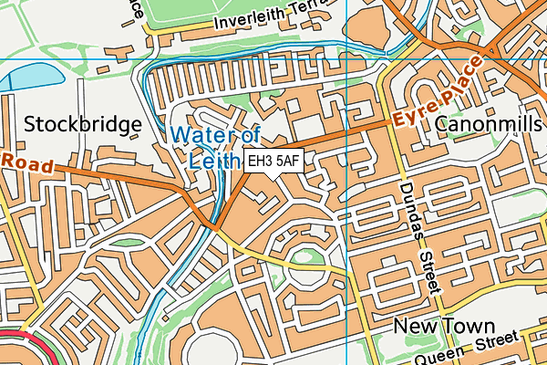 EH3 5AF map - OS VectorMap District (Ordnance Survey)