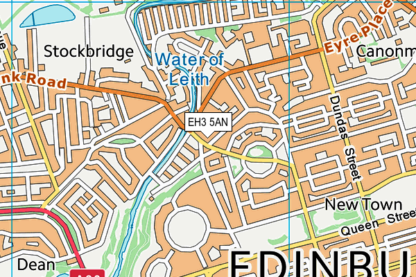 EH3 5AN map - OS VectorMap District (Ordnance Survey)