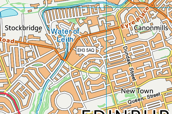 EH3 5AQ map - OS VectorMap District (Ordnance Survey)