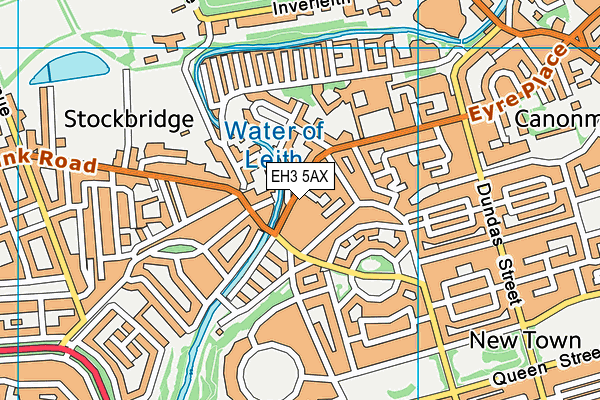EH3 5AX map - OS VectorMap District (Ordnance Survey)