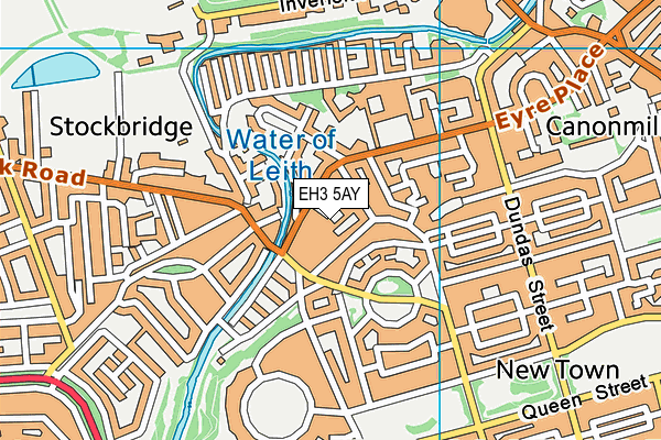 EH3 5AY map - OS VectorMap District (Ordnance Survey)