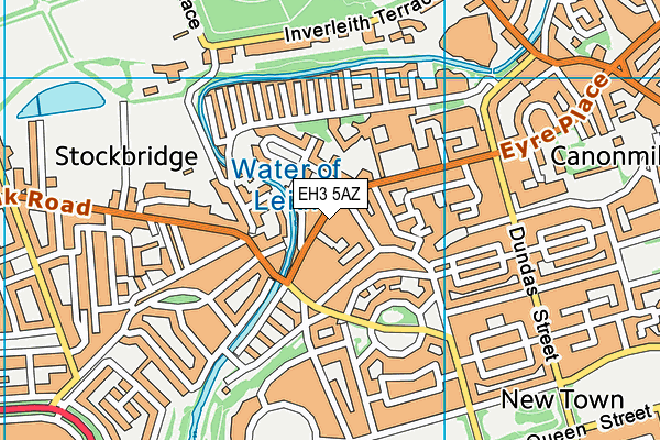 EH3 5AZ map - OS VectorMap District (Ordnance Survey)