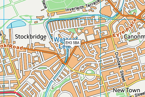 EH3 5BA map - OS VectorMap District (Ordnance Survey)