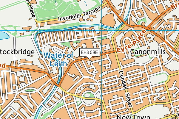 EH3 5BE map - OS VectorMap District (Ordnance Survey)