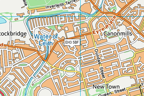 EH3 5BF map - OS VectorMap District (Ordnance Survey)