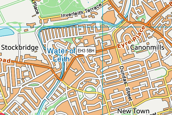 EH3 5BH map - OS VectorMap District (Ordnance Survey)