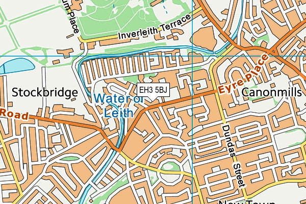 EH3 5BJ map - OS VectorMap District (Ordnance Survey)