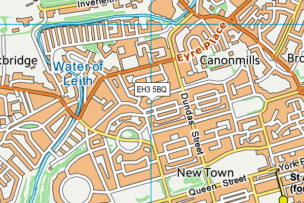 EH3 5BQ map - OS VectorMap District (Ordnance Survey)