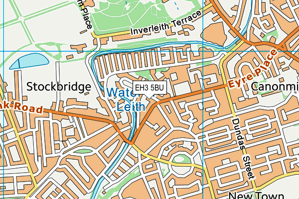 EH3 5BU map - OS VectorMap District (Ordnance Survey)